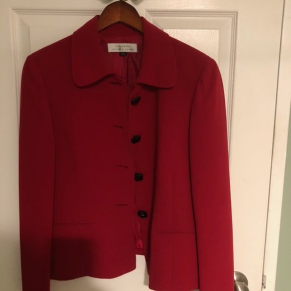 Tahari Red Jacket - Picture 1 of 3